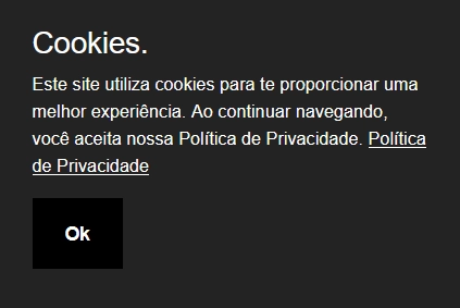 popup de cookies