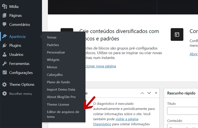 wordpress editor de tema