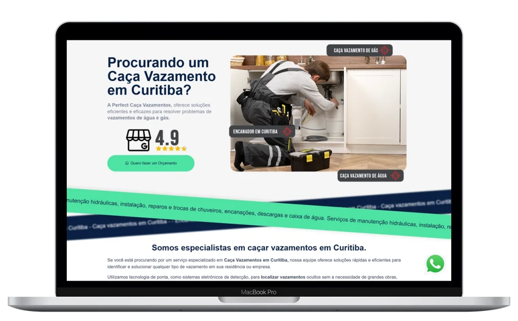 o site perfect caça vazamantos