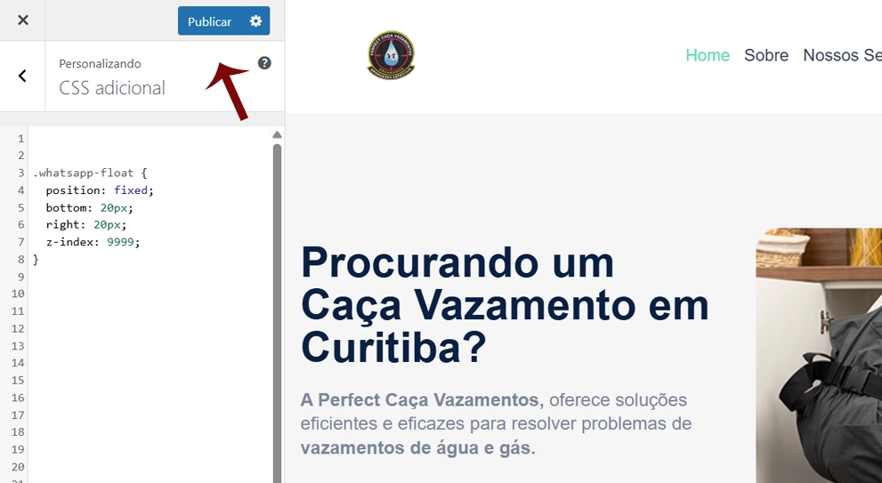 painel personalizar wordpress
